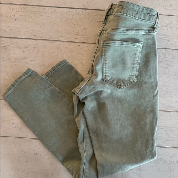 Mid Rise Skinny Jeans - Light Green - Size 4 - Picture 2 of 2